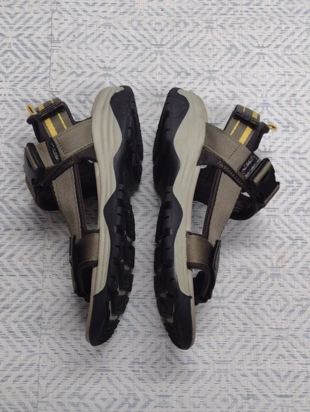 Ozark Trail Olive Green and Yellow Men's Outdoor Sandals